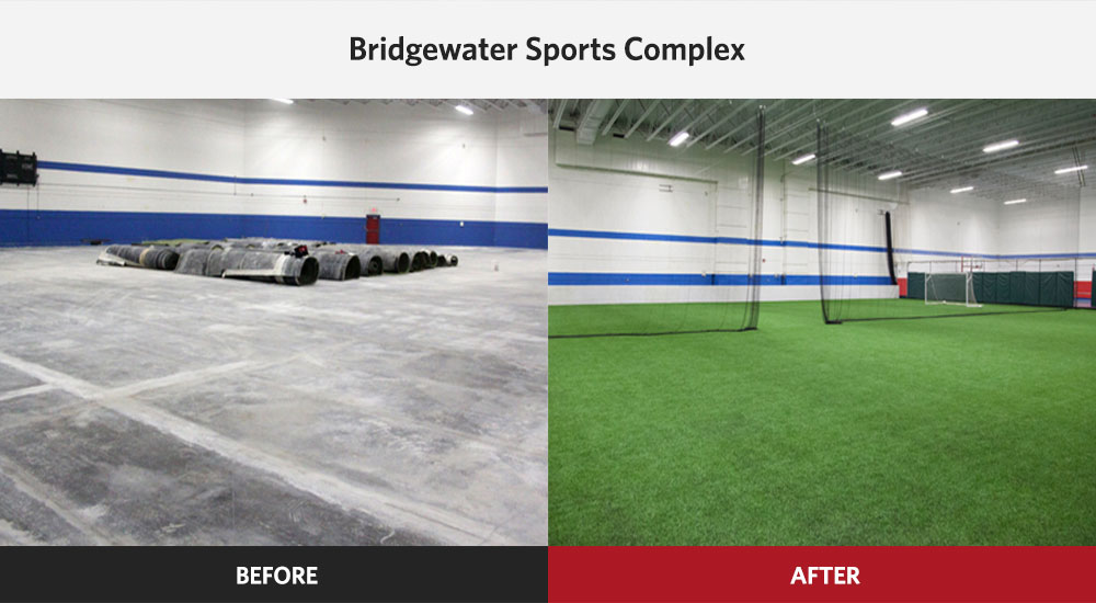 Bridgewater Sports Complex - The Dome - Indoor Facility Design before and after
