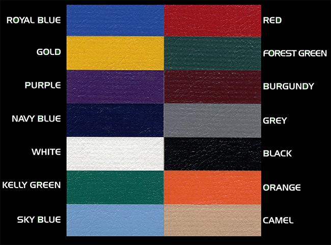 Wall Padding Color Chart