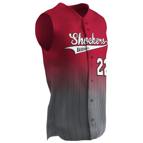 Champro Fitted Full Button Vest Jersey - JUICE