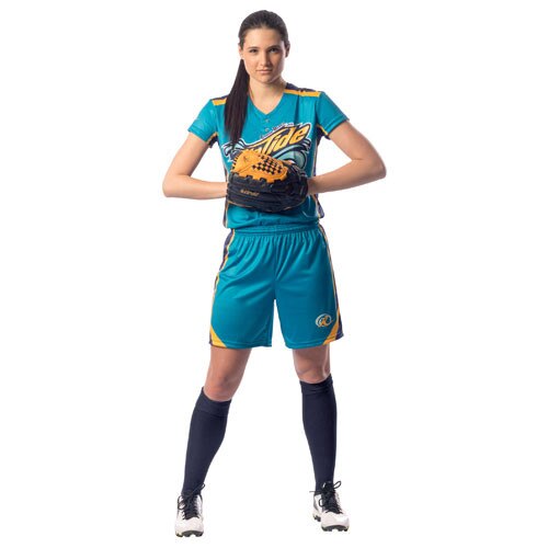 Champro Women's Full Button Cap Sleeve Jersey - JUICE