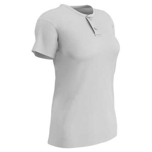 Champro Women's 2 Button Short Sleeve Placket Jersey - JUICE