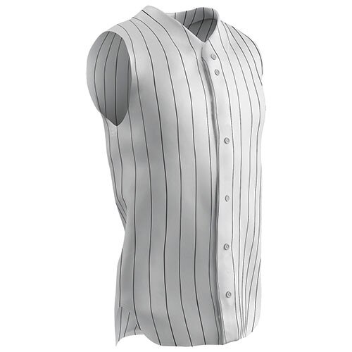 Champro Ace Sleeveless Pro Style Button Front Jersey Pinstripe