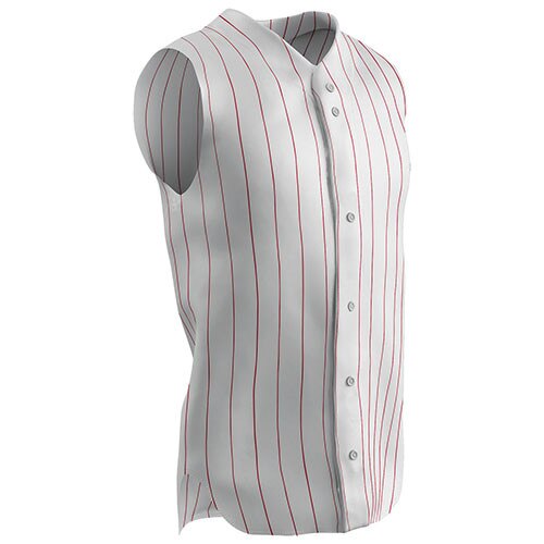 Champro Ace Sleeveless Pro Style Button Front Jersey Pinstripe