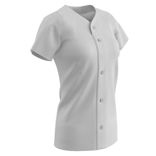 Champro Women's Full-Button Short Sleeve Jersey - JUICE