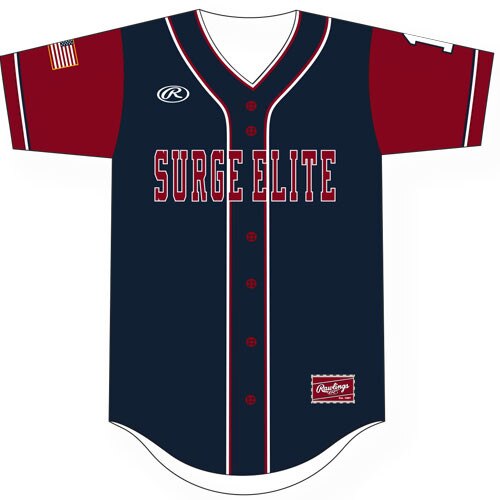 Rawlings CS10CVF Full-Button Front Jersey