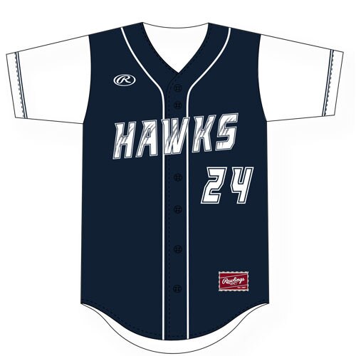 Rawlings CS10CVF Full-Button Front Jersey