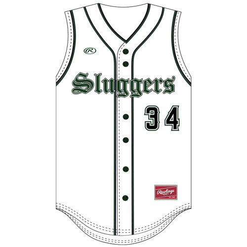 Rawlings BBSSVF Sleeveless Full Button Front Jersey