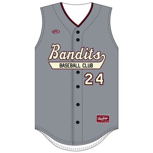 sleeveless baseball vest