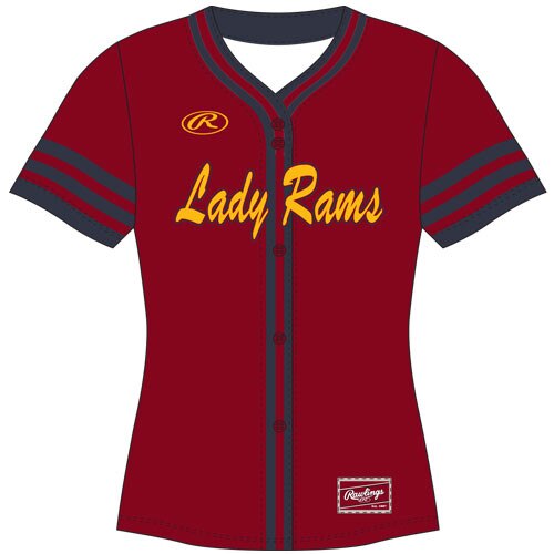 Rawlings WOAKFB Full-Button Front Jersey