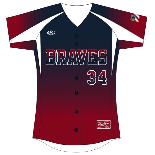 Rawlings CWJIVF Full Button Jersey
