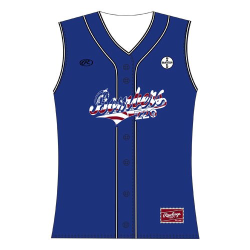 Rawlings FXCFJSLVF Sleeveless Full Button Front Jersey