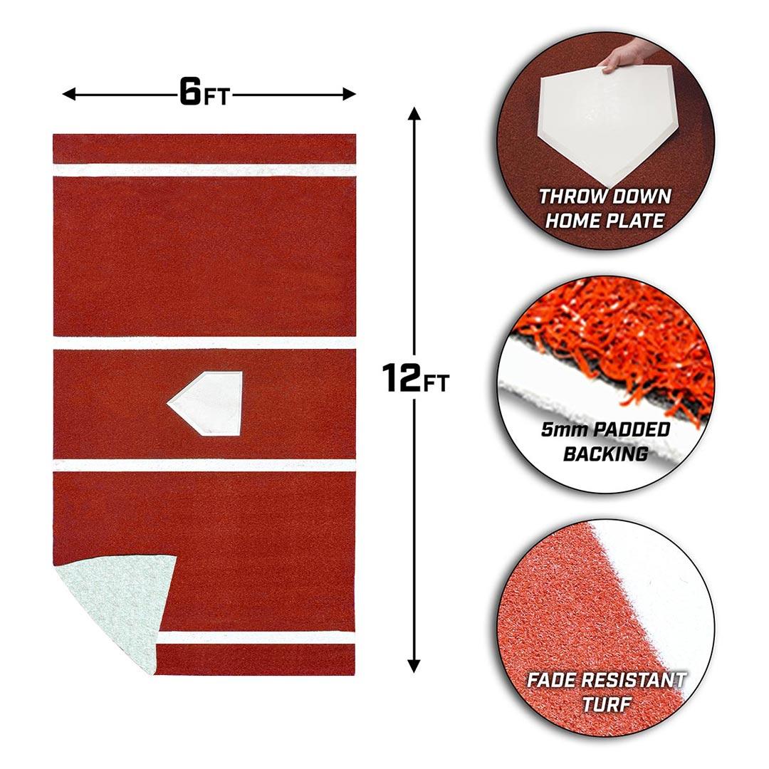 Batting Mat Pro Clay | For Baseball & Softball | On Deck Sports