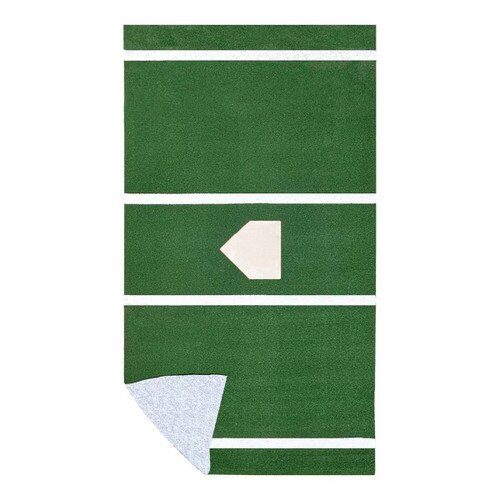 12' x 6' Green Batting Mat Pro with Inlaid Home Plate