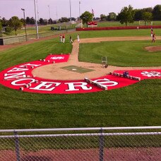 Custom 10' Home Plate Halo with Wings from On Deck Sports