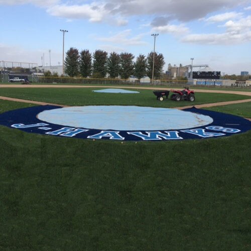 Artificial Turf 5' Home Plate Halo with Shock Pad from On Deck Sports