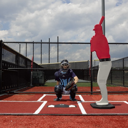 Artificial Turf Batting Mat Pro with Catcher's Extension from On Deck Sports