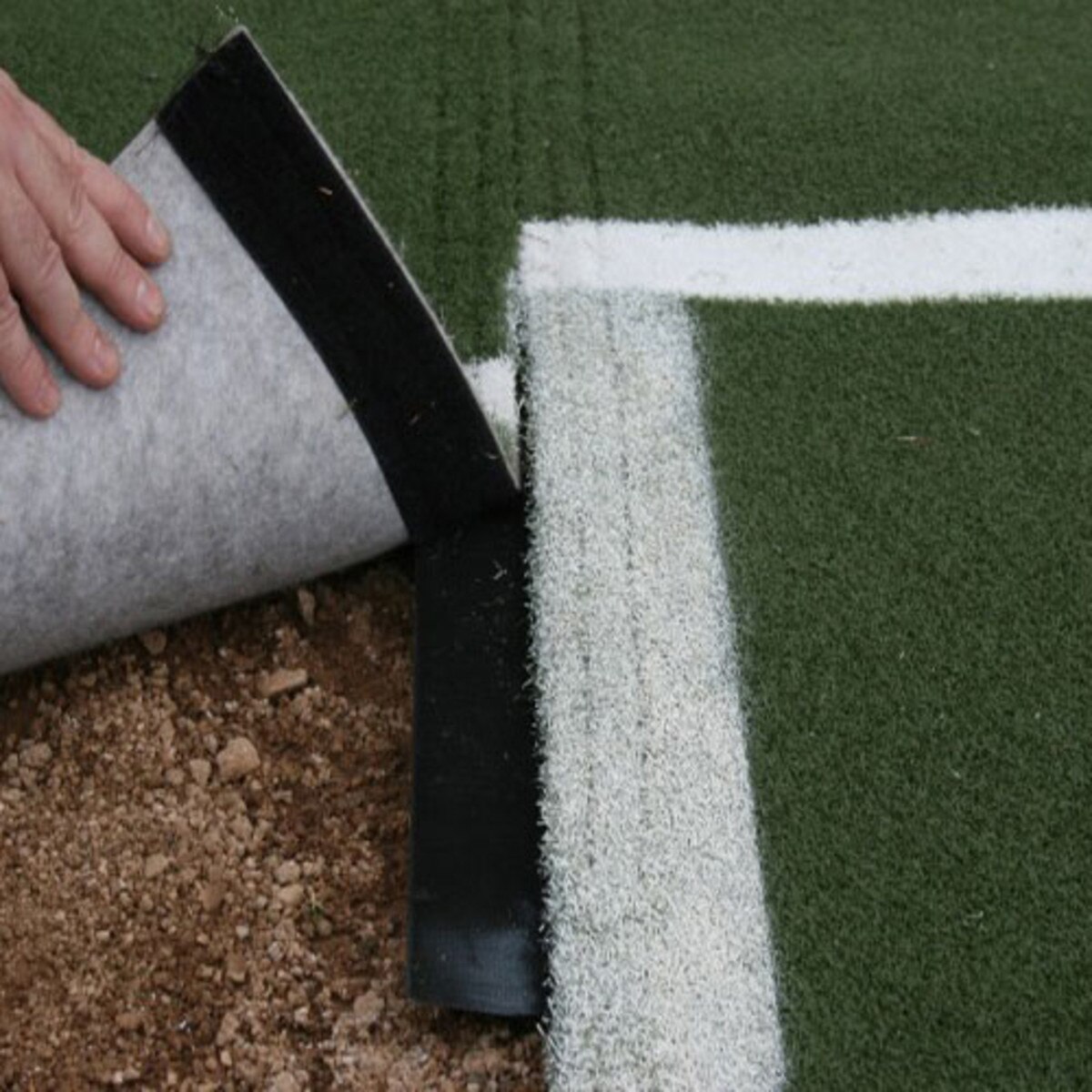 Batting Mat Pro with Catcher's Extension & White Inlaid Turf Lines