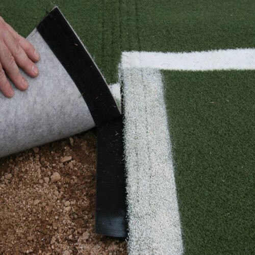 Batting Mat Pro with Catcher's Extension & White Inlaid Turf Lines