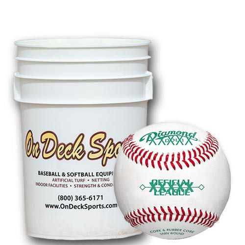 5 Dozen Diamond DOL-1 Blem Baseball & Ball Bucket