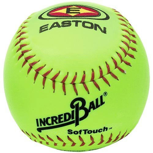 12" Easton SofTouch Incrediball Neon Yellow Softball from On Deck Sports