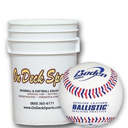 Five Dozen Baden Ballistic Leather Pitching Machine Baseballs from On Deck Sports