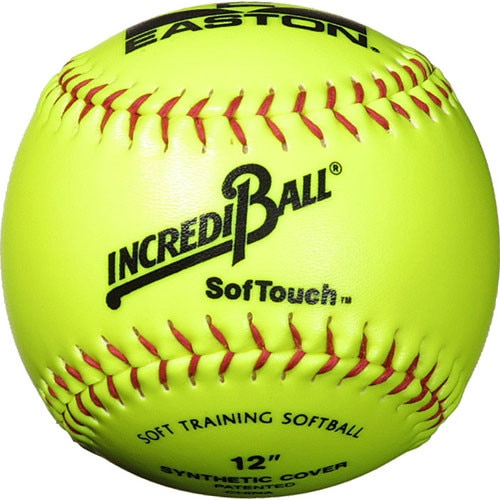 11" Neon Yellow Easton SofTouch IncrediBalls Softballs from On Deck Sports
