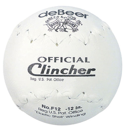 12" DeBeer Official Clincher Softball from On Deck Sports
