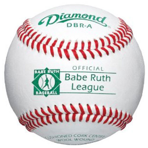 One Dozen Diamond DBR-A Raised Seam Babe Ruth League Baseballs