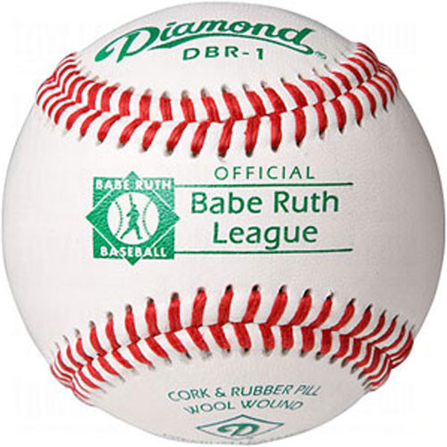 One Dozen Diamond DBR-1 Raised Seam Babe Ruth League Baseballs