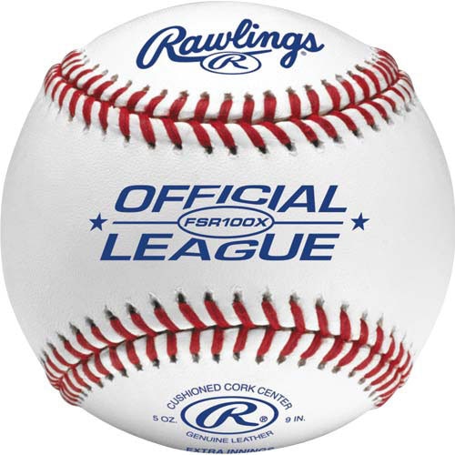 One Dozen Rawlings FSR100X Flat Seam College Practice Baseballs