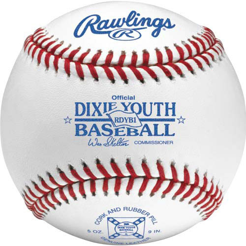 One Dozen Rawlings RDYB1 Raised Seam Dixie Youth League Baseballs from On Deck Sports