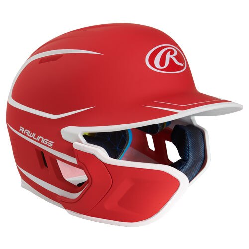 Rawlings Mach Two-Tone Matte Batting Helmet w Jaw Extension