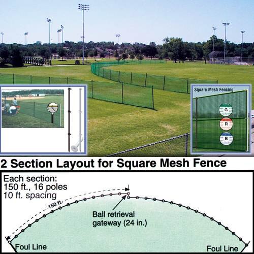 Portable Sports Fencing for Baseball and Softball Fields