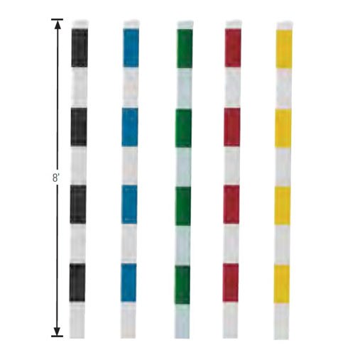 8' Striped Yaradage Poles, 5" Diameter