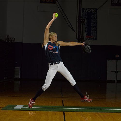 Jennie Finch Foam Back Softball Pitching Mat With Powerline