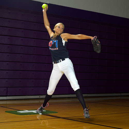 Jennie Finch Softball Pitching Mini-Mat With Powerline