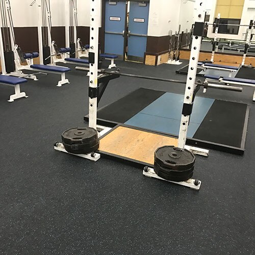Rubber Flooring Roll with Blue Fleck - 8mm