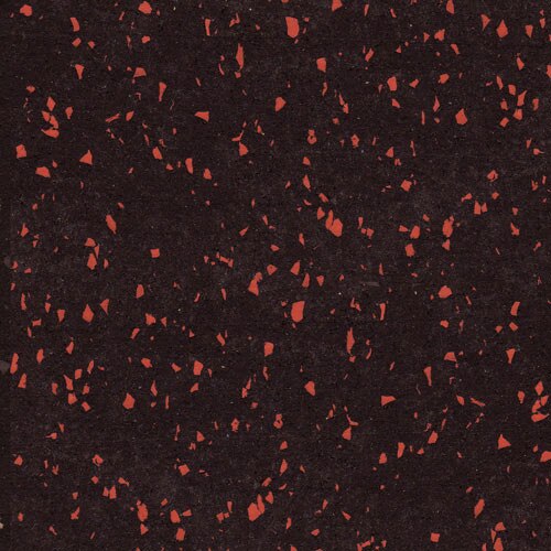 Rubber Flooring Roll with Red Fleck - 8mm