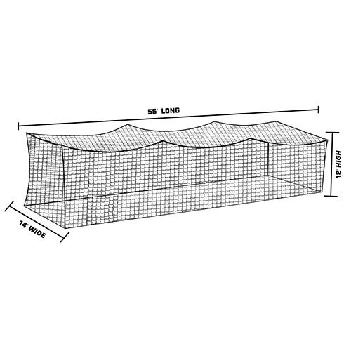 12' x 14' x 55' Premium Nylon Batting Cage Net